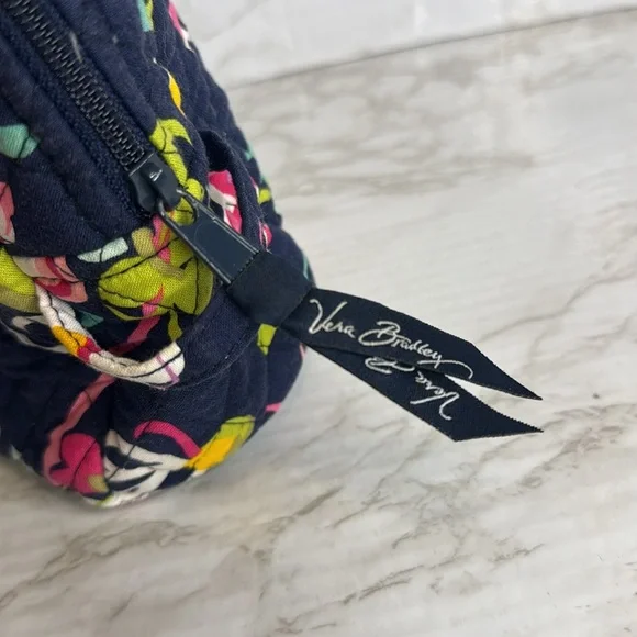 Vera Bradley Large Cosmetic Bag multicolor floral cute spring print - Picture 3 of 6